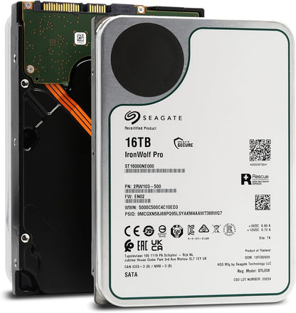 Seagate ST16000NE000 IronWolf Pro 16TB NAS HDD Recertified