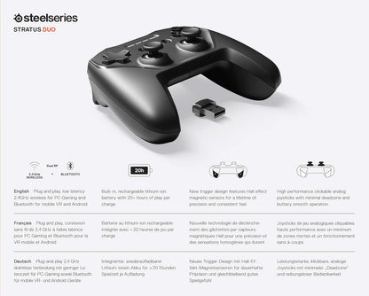 SteelSeries 69075 Stratus Duo Wireless Gaming Controller