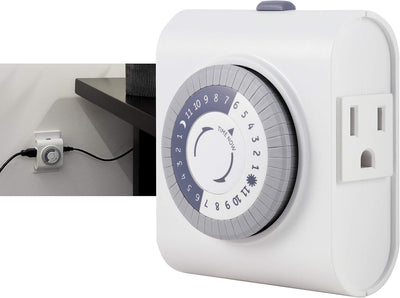 GE 15075 24-Hour Mechanical Outlet Timer 2-Outlet