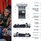 Zoom PodTrak P4 Podcast Recorder Mic & Accessory Kit