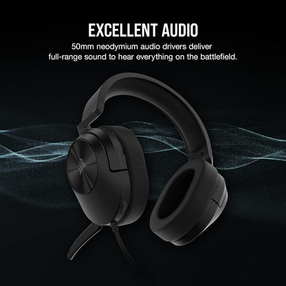 Corsair CA-9011260-AP HS55 Stereo Gaming Headset - Carbon