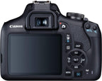 Canon EOS 2000D Rebel T7 DSLR + 18-55mm Lens 128GB Bundle (Renewed)