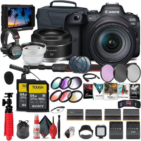 Canon EOS R6 24-105mm Lens Bundle (Renewed)
