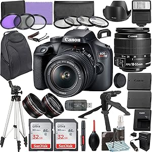 Canon BH52-CT10064GBK-1110 EOS Rebel T100 DSLR Camera Bundle Renewed