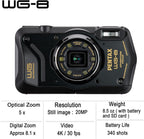 Pentax 01492 WG-8 Black Waterproof Adventure Camera