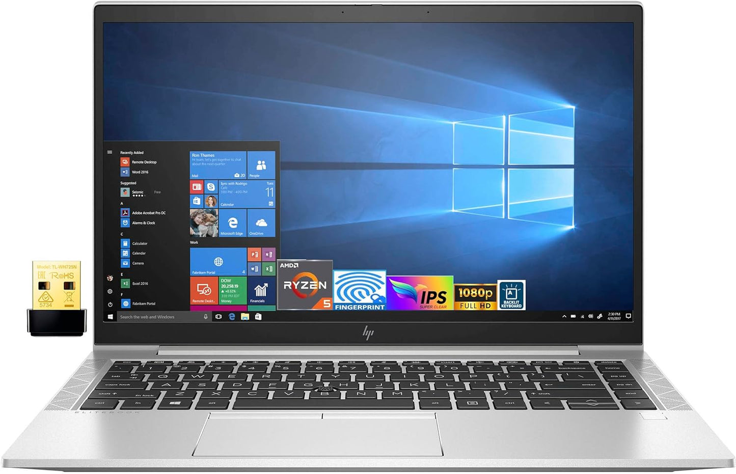 HP 1V4L6AV EliteBook 845 G7 Ryzen Laptop Bundle