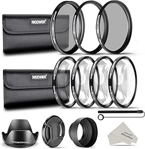 Neewer 10092245 52mm Lens Filter Kit UV CPL ND4 Macro Close Up
