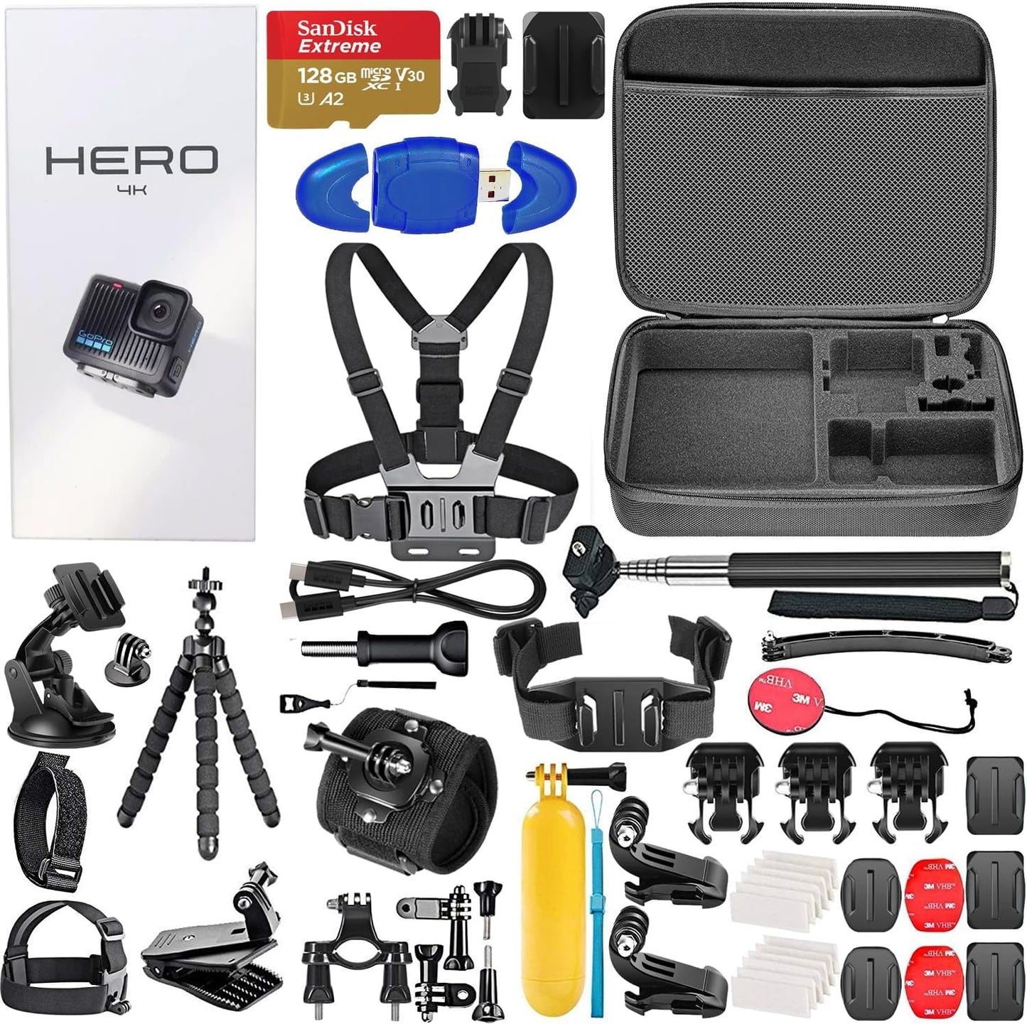 GoPro CHDHF-131-AT Hero Compact 4K Action Camera Bundle