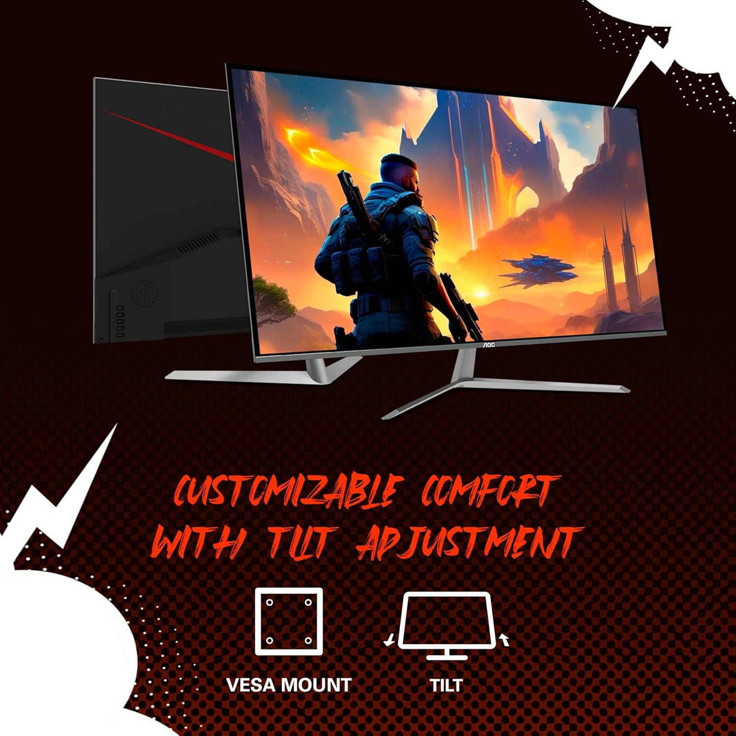 AOC Q32G11ZNE 32" QHD 240Hz 0.5ms Gaming Monitor