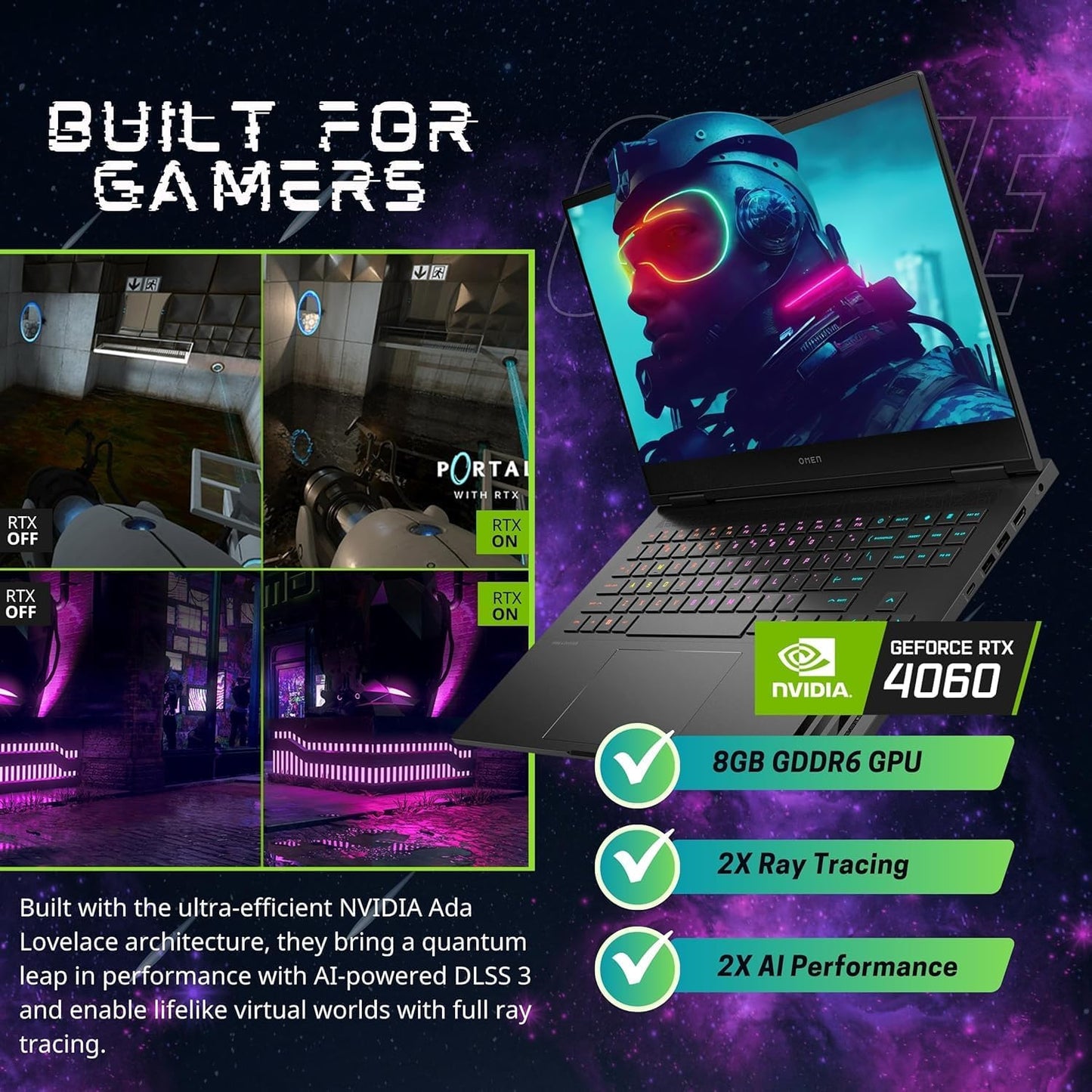 HP OMEN Gaming Laptop - 16" FHD 165Hz, i9-13900HX, RTX 4060, 64GB RAM, 2TB SSD