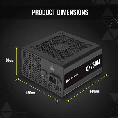 Corsair CP-9020222-NA CX750M 750W 80+ Bronze Semi-Modular PSU