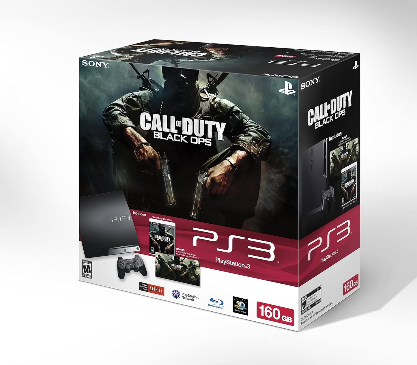 Sony PlayStation 3 160GB Black Ops Bundle Renewed