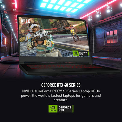 MSI THINGF6312066 Thin GF63 15.6" 144Hz Gaming Laptop - RTX 4050, 16GB