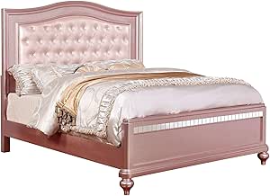 Misc Pink Upholstered Full Size Platform Bed — main product image