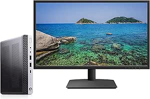 HP Elitedesk 600 G4 Mini Desktop - i3-8100T, 8GB RAM, 256GB SSD, Win 11 Pro, 22" LCD