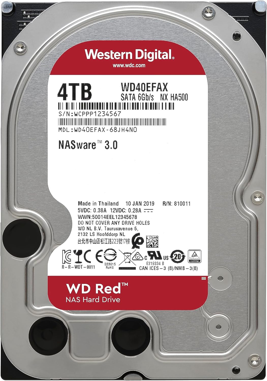 Western Digital WD40EFAX 4TB Red NAS Hard Drive