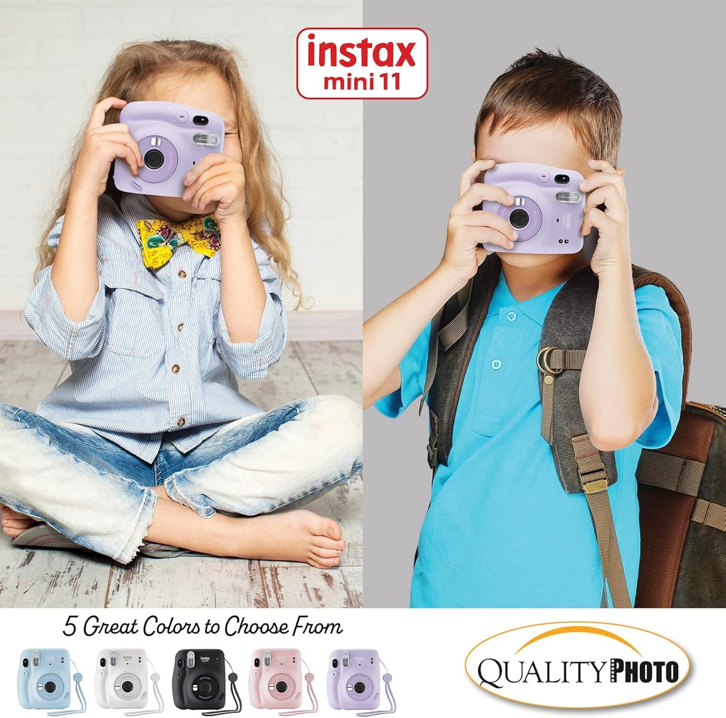Fujifilm Mini 11 Lilac Purple Instant Camera Bundle