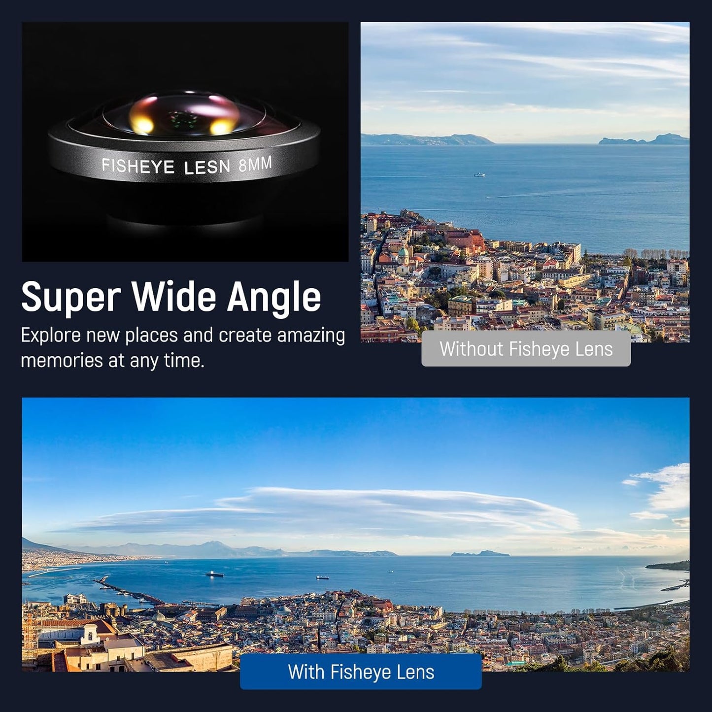 Neewer LS-29 HD 8mm Fisheye Phone Lens 17mm Thread