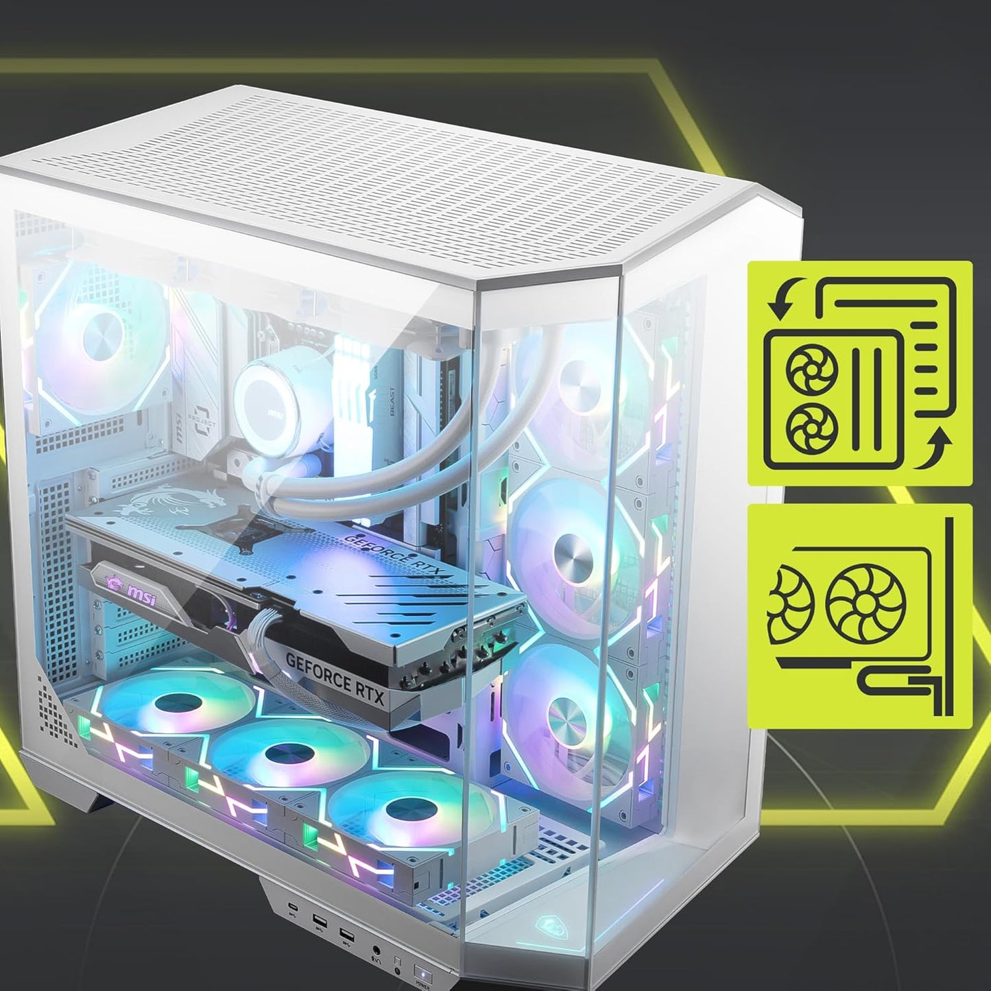 MSI PANO100LPZWHT MAG PC Case White