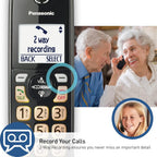 Panasonic KX-TGD832M Cordless Phone Answering Machine 2-Handset Metallic Black