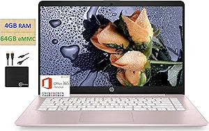 HP 14 inch Celeron 4GB 64GB eMMC Laptop
