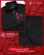 Spyder Sweater Quarter Zip Pullover Fleece Mock Neck