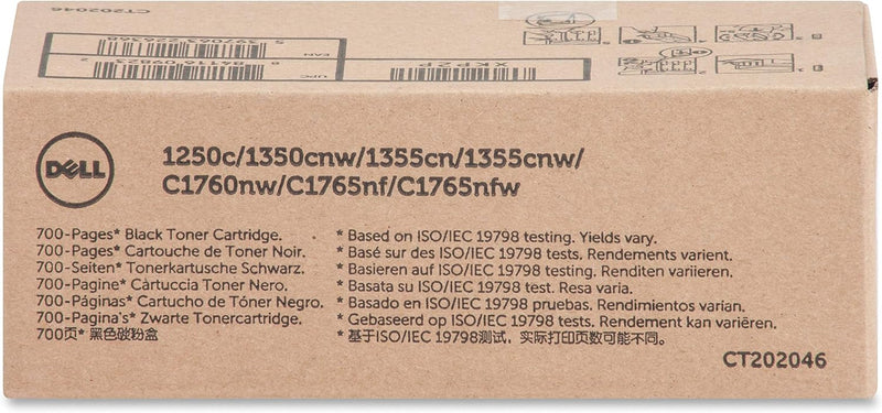 Dell XKP2P Black Toner Cartridge for 1250c/1350/1760/1765 Printers — main product image
