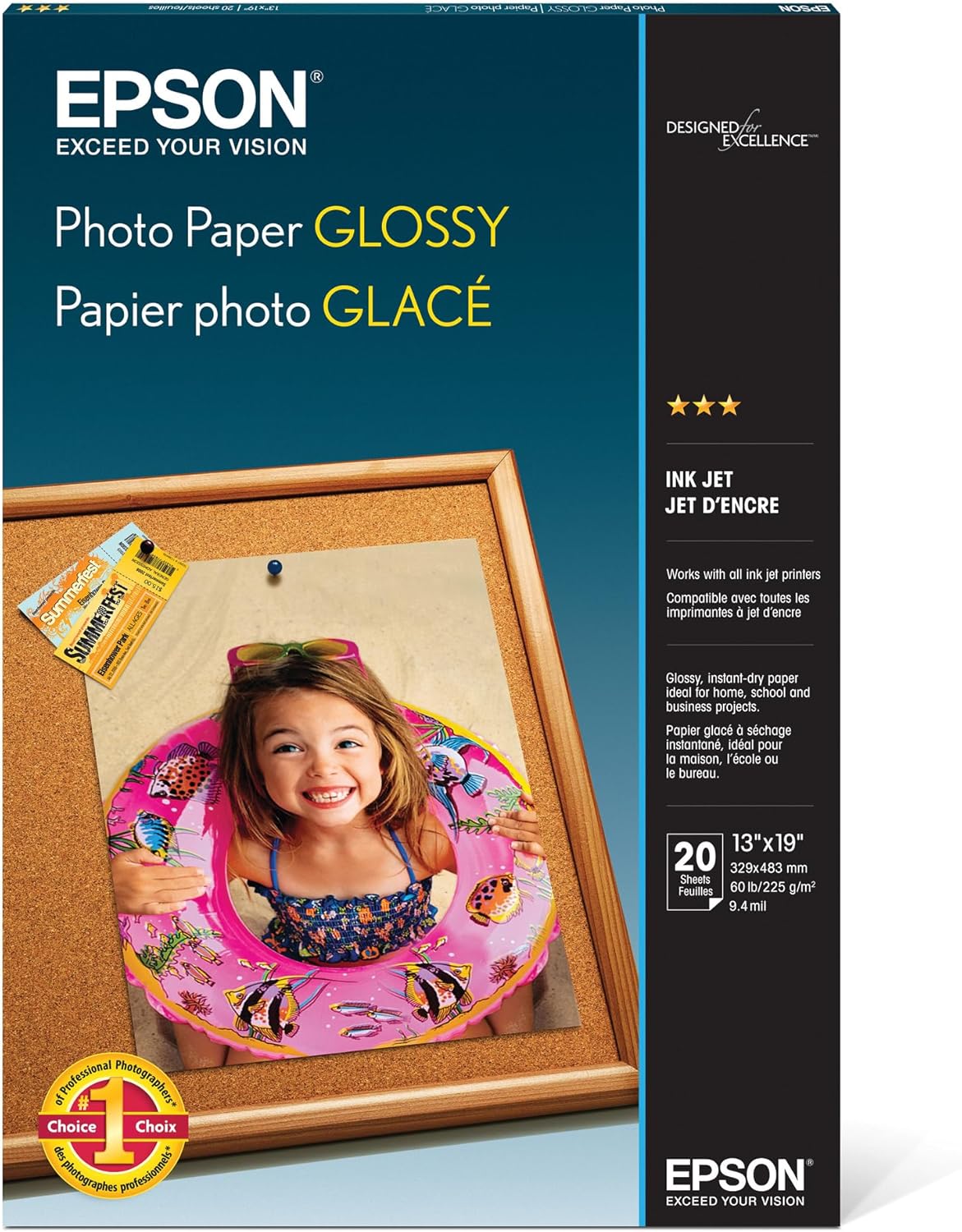 Epson S041143 Photo Paper Glossy 13 x 19 Inches