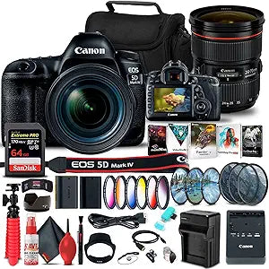 Canon 1483C018 EOS 5D Mark IV DSLR Camera Bundle Renewed