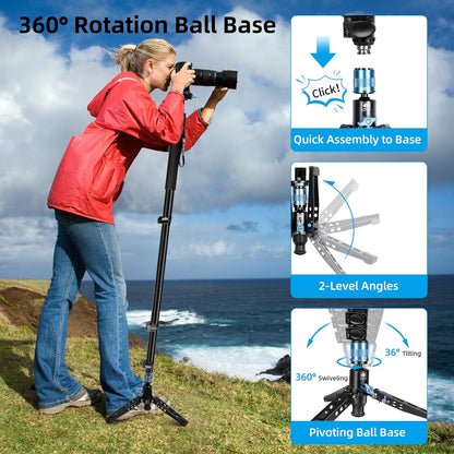 Sirui AM-404FL+QC-55 Monopod Feet Quick Release Plate