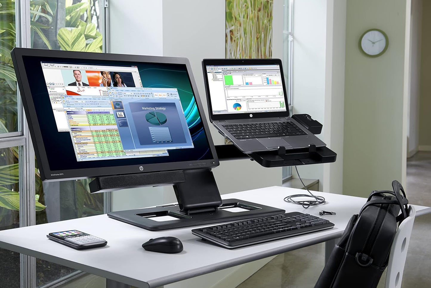 HP D9Y32AA UltraSlim Docking Station + 65W Adapter