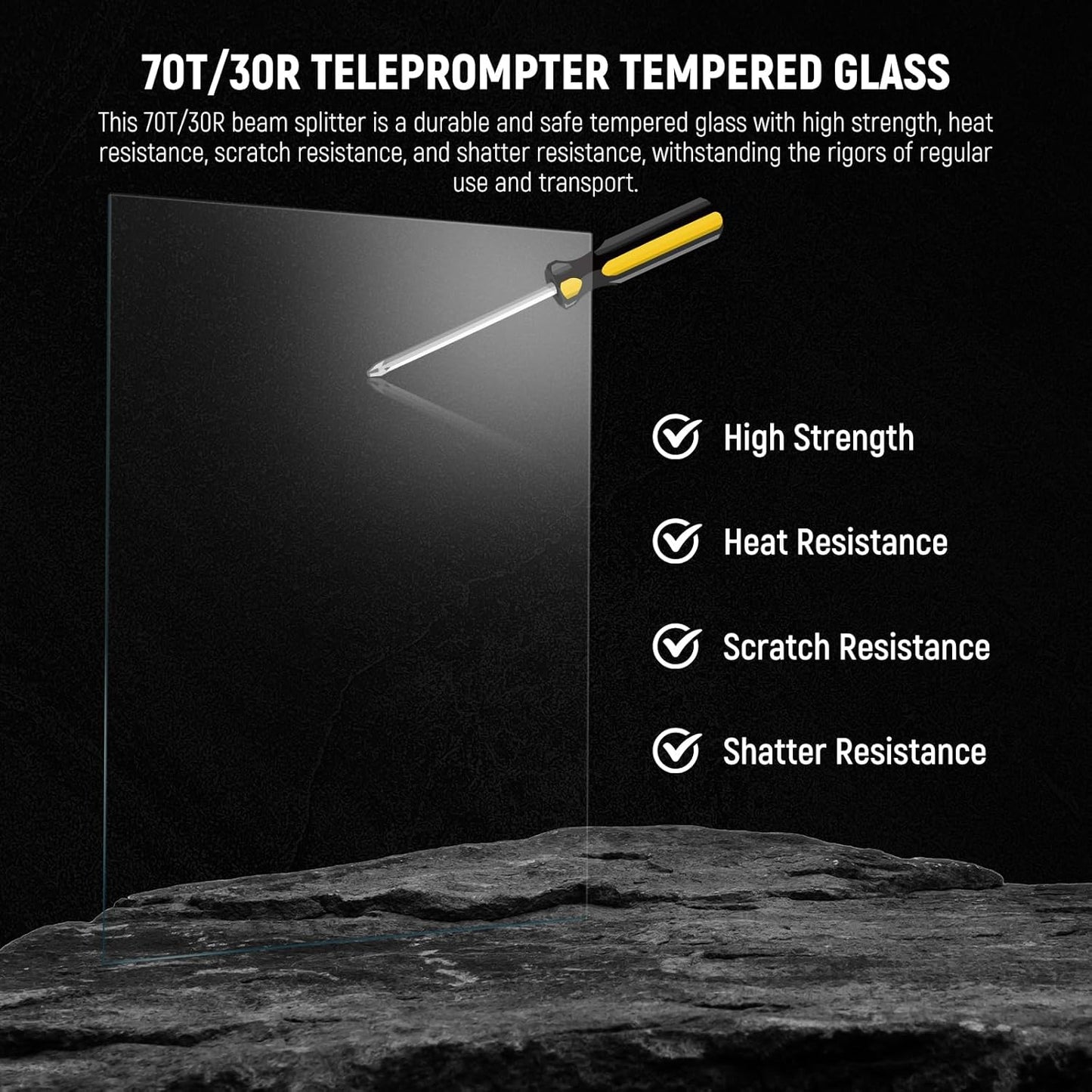 Neewer 33000067 17" Teleprompter Beam Splitter Glass - DIY Replacement