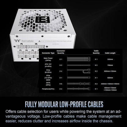 Thermaltake TPD-850AH2FXG-3 850W Snow White ATX 3.1 Power Supply