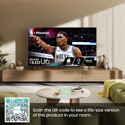 Hisense 75U6N 75-Inch ULED 4K Mini-LED Google TV