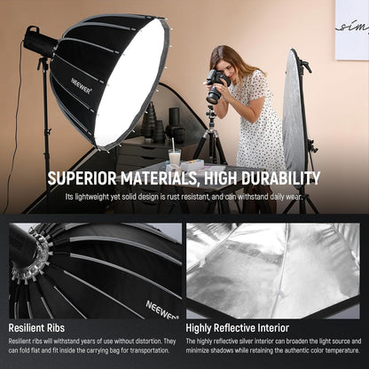 Neewer 47" Parabolic Softbox Bowens Mount Quick Setup