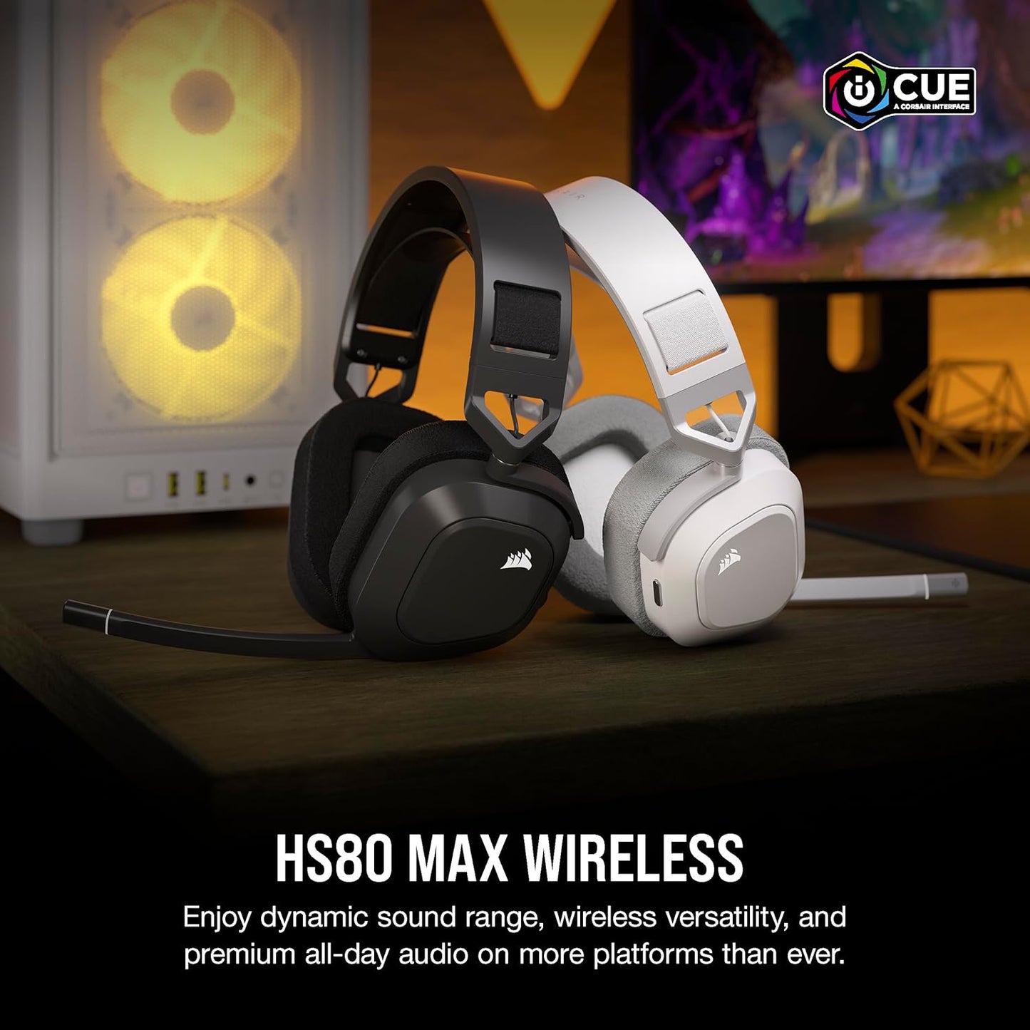 Corsair CA-9011296-NA HS80 MAX Wireless Gaming Headset White