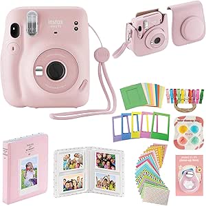 Fujifilm Instax Mini 11 Blush Pink Camera Bundle