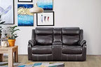 Lexicon 194840173595 Salerno Brown Reclining Loveseat