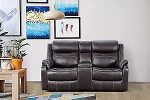 Lexicon 194840173595 Salerno Brown Reclining Loveseat