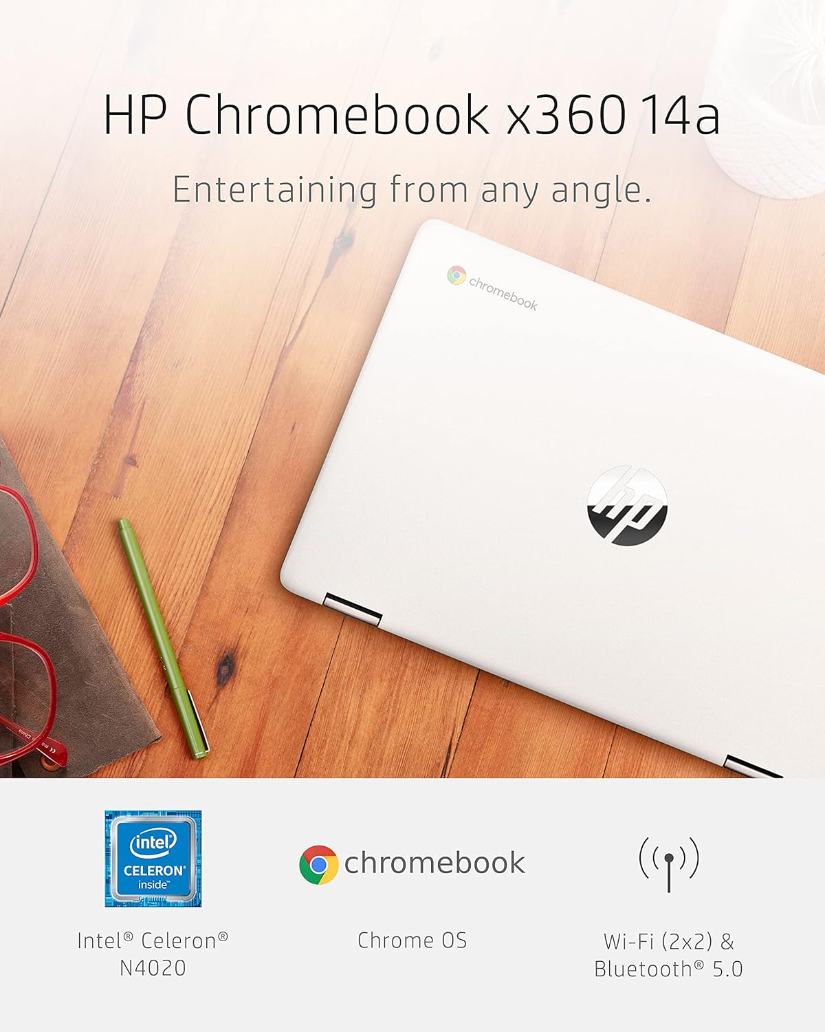 HP 14a-ca0050nr Chromebook x360 14" HD Touch Laptop