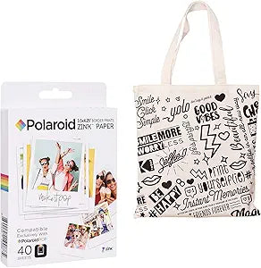 Polaroid AMZASK9Z3X440 Zink Paper Tote Bag Bundle