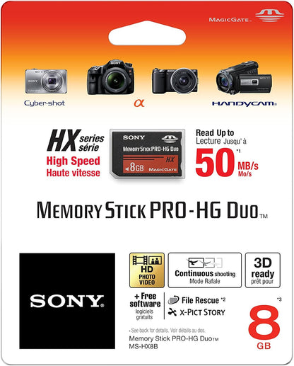 Sony MSHX8B 8GB PRO-HG Duo HX Memory Stick
