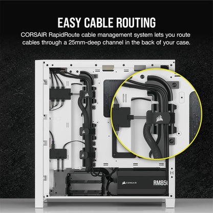 Corsair iCUE 4000D RGB Airflow: White Mid-Tower Case, 3x AF120 RGB Fans