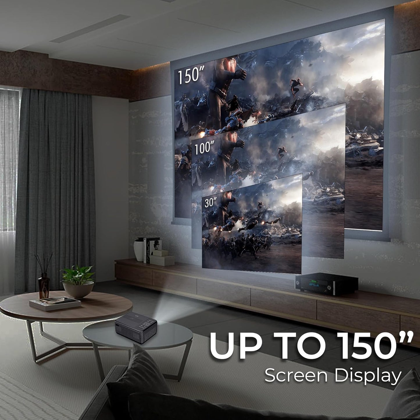 RCA CURRPJ241BK DVD Projector with Screen & Bluetooth