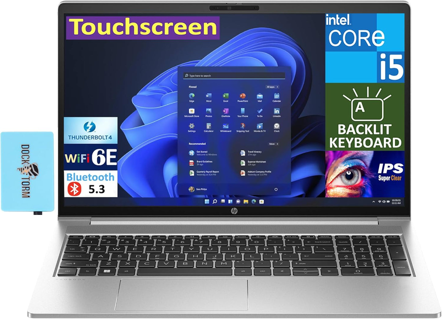 HP 85C40EA#BH5 Probook 450 G10 Touch Laptop i5 16GB 512GB SSD