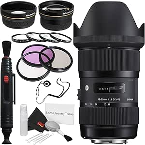 Sigma 210-306-2 18-35mm f/1.8 Nikon Lens Bundle