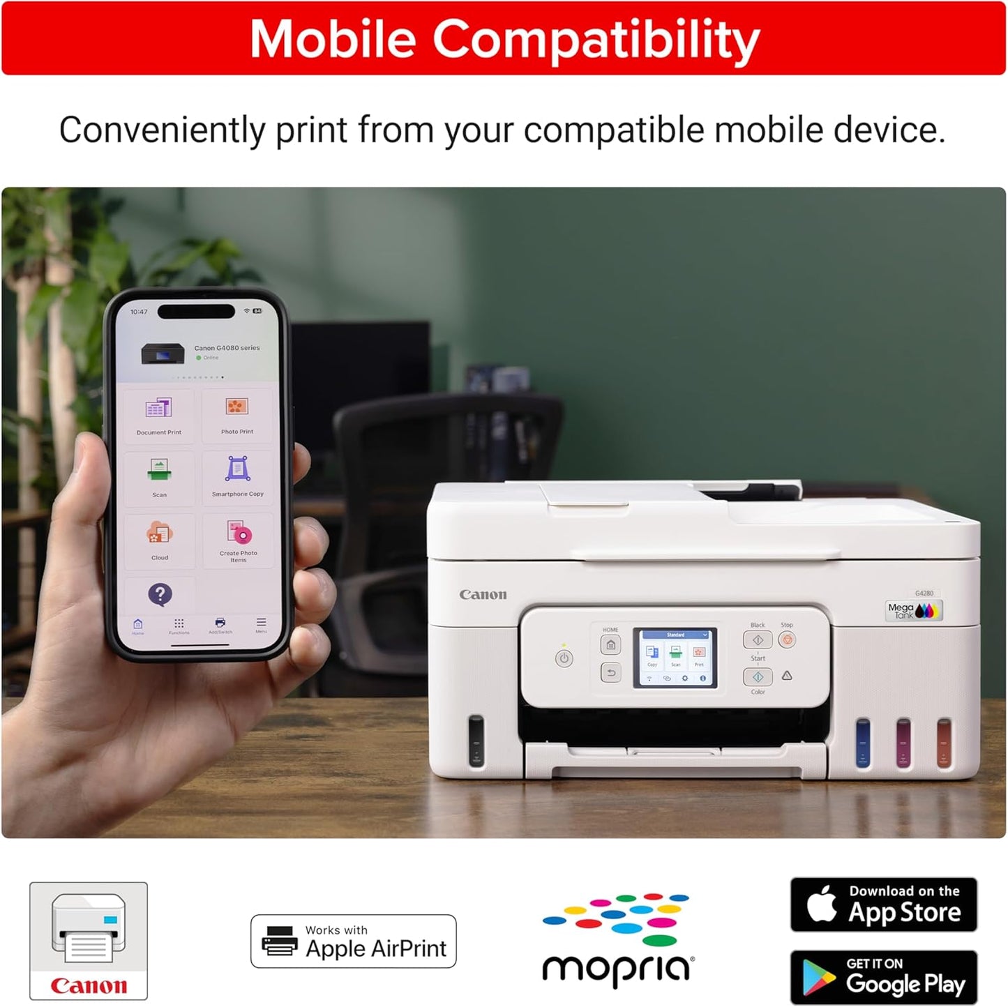 Canon 6704C022 Megatank G4280 Wireless All-in-One Printer