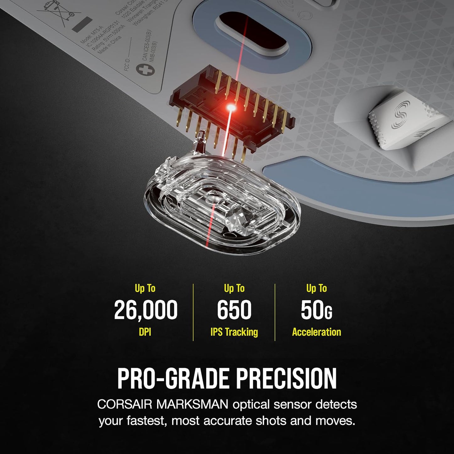 Corsair CH-931D102-NA M75 AIR Mouse - Wireless, 26K DPI, Ultra-Light, FPS Gaming