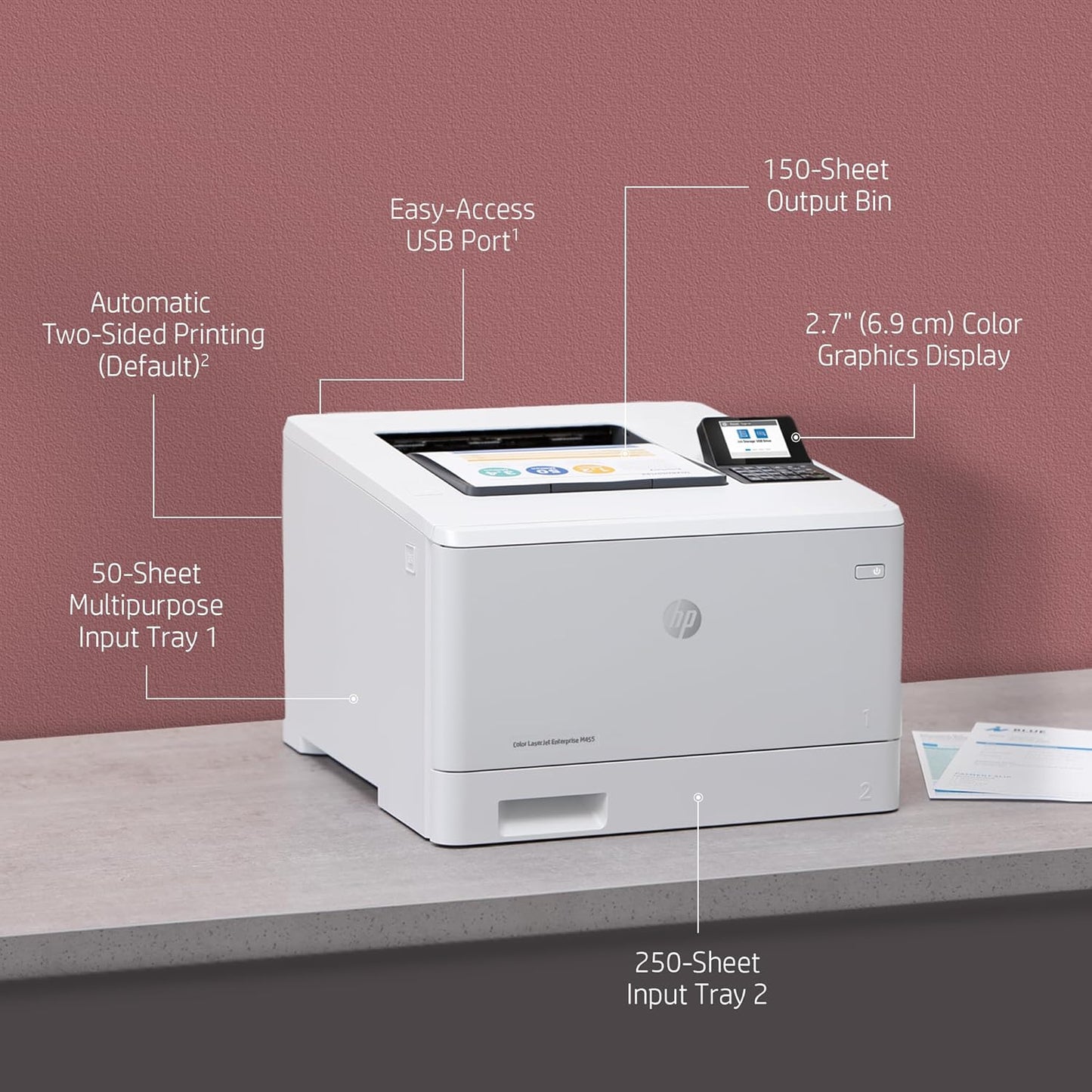 HP M455dn Color LaserJet Enterprise Printer