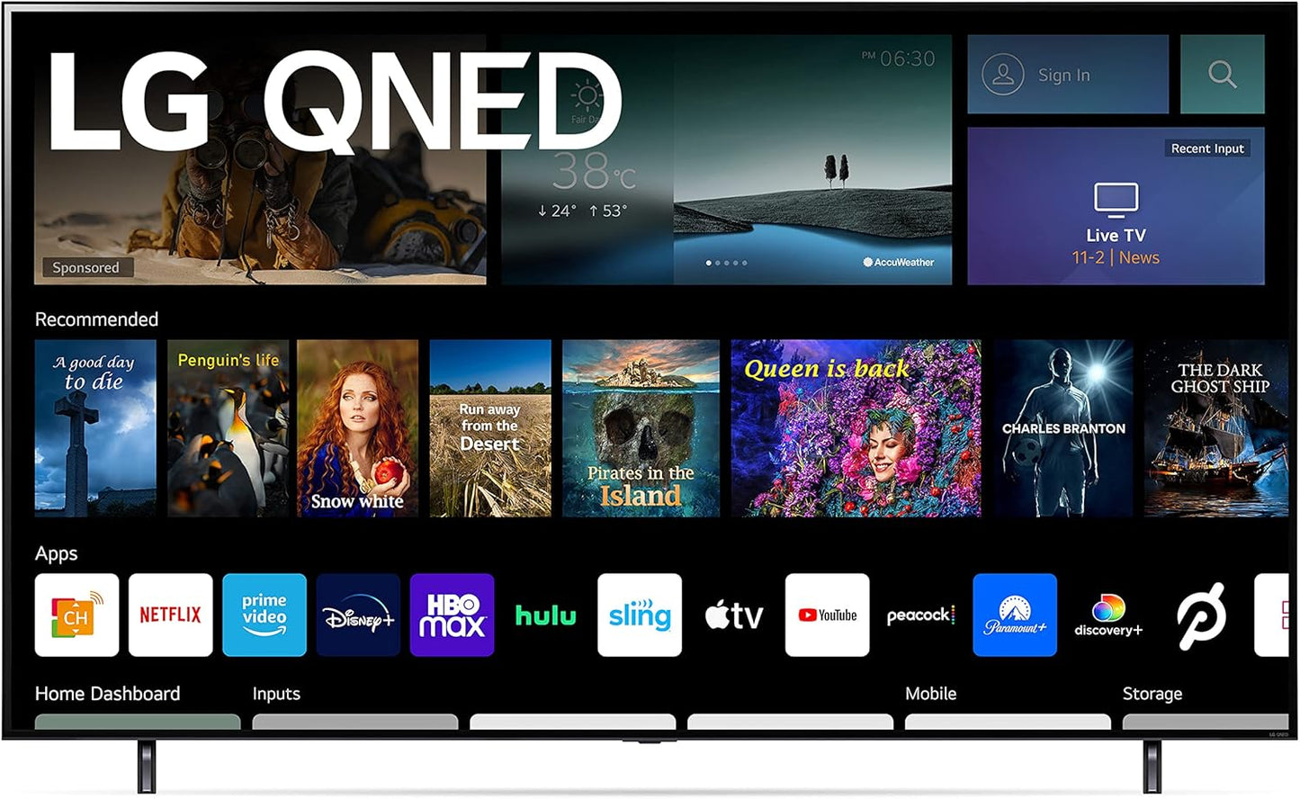 LG 75QNED80UQA 75-Inch QNED Mini-LED 4K Smart TV